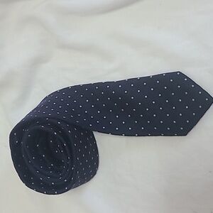 LAUREN RALPH LAUREN NAVY LINEN TIE 59"